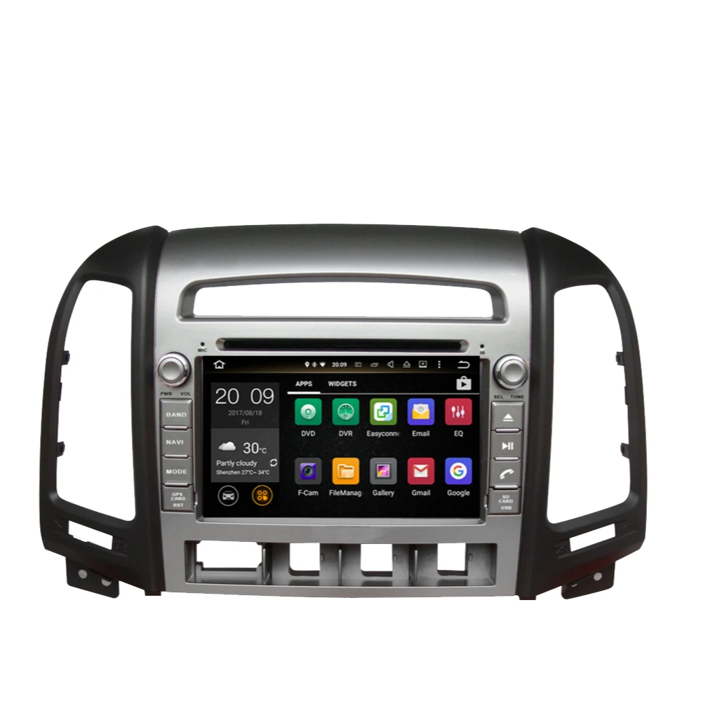 Автомобильный GPS-навигатор Android 10 0 4 Гб + 64 ГБ для HYUNDAI SANTA FE 2006-2012 автомобильное