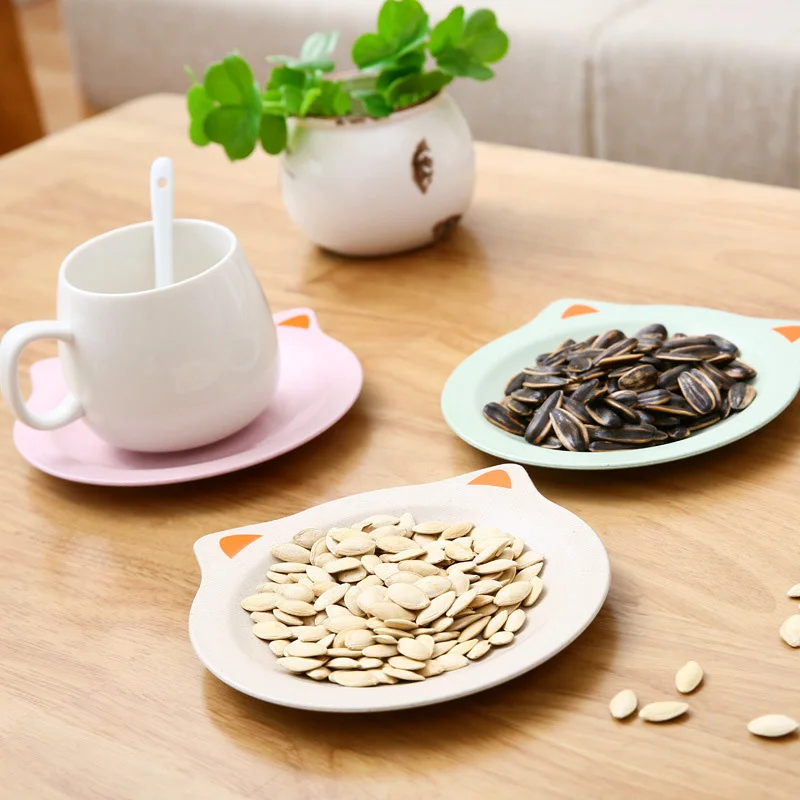 Тарелки для кормления новорожденных милые тарелки из пшеничной соломы с