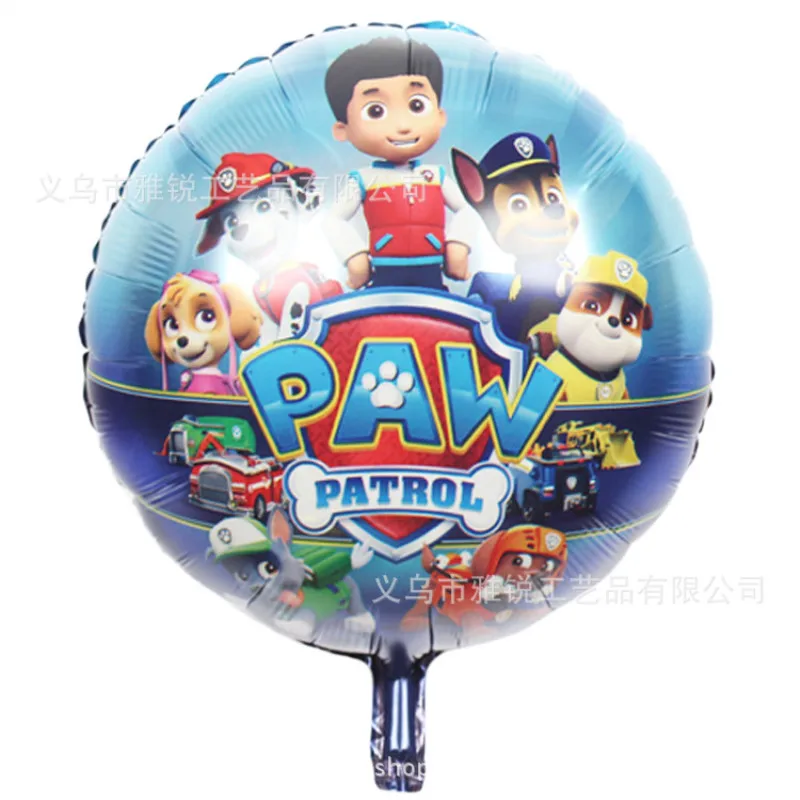 10pcs Darkblue Paw Patrol одноразовые пластинки 18 дюймовые баллоны из алюминиевой фольги в форме сердца - Цвет: 10pcs Darkblue