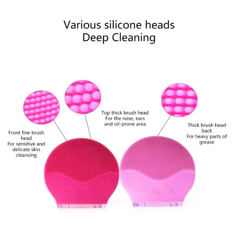 Электрический силиконовый перезаряжаемый инструмент для очищения лица и ухода