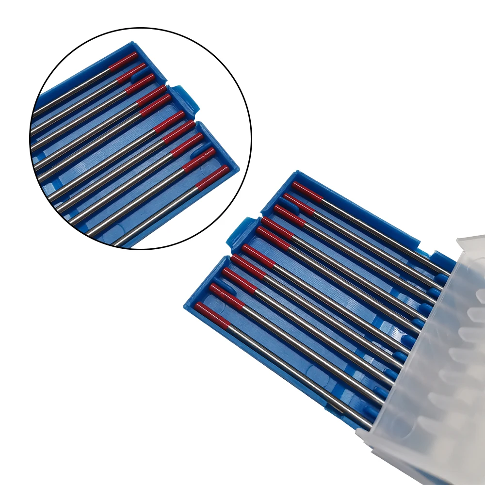 

Tungsten Electrodes WT20 10pcs Red Composite Tip Tungsten Needle TIG Tungsten Rod 1.0 /1.6/2.0/2.4/3.2/4.0X150mm