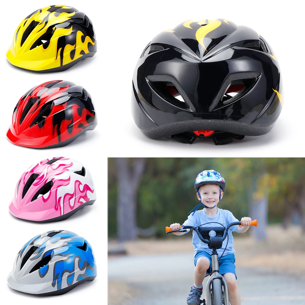 1 шт. Детский велосипедный шлем с изображением пламени EPS дорожный для горного