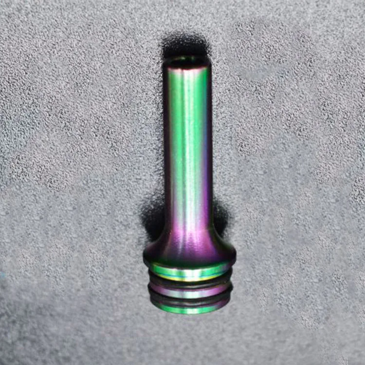 Rainbow color Нержавеющая сталь MTL капельный наконечник 510 длинный черный мундштук 3 мм узкое отверстие vape наконечники для RDA RBA RTA танк-Атомайзеры Ecigs аксессуар - Цвет: Rainbow color