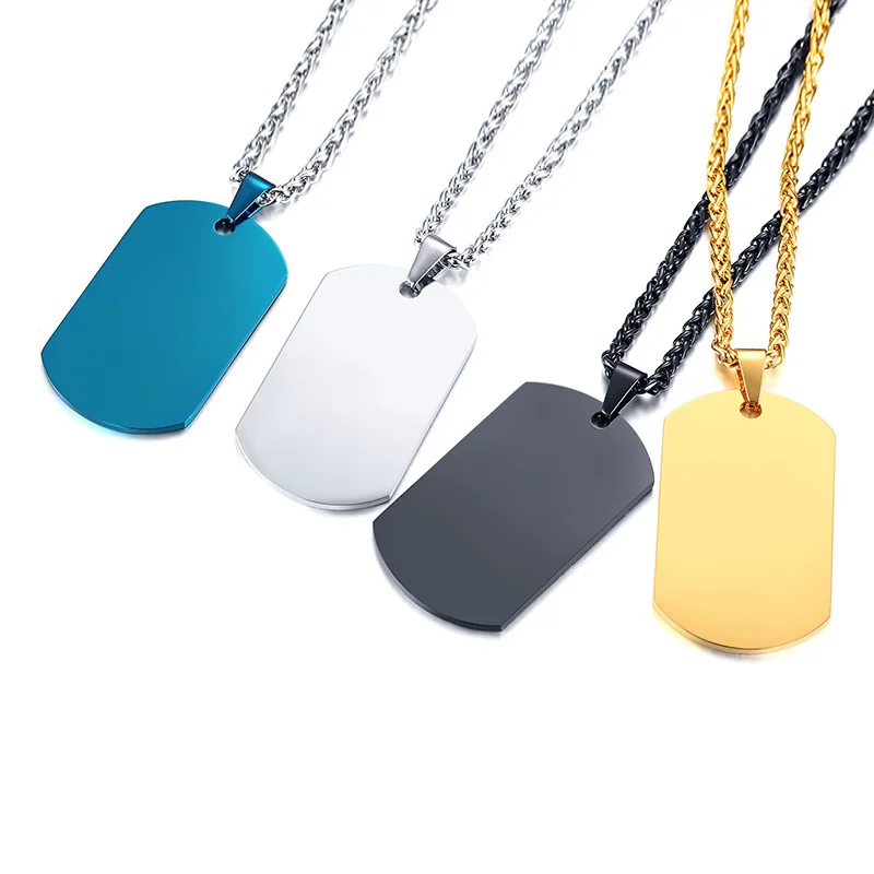 

Custom Necklace Personalized Stainless Steel Chain Pendant Necklaces Men Fashion Dad Gifts Family Jewelry Accessories
