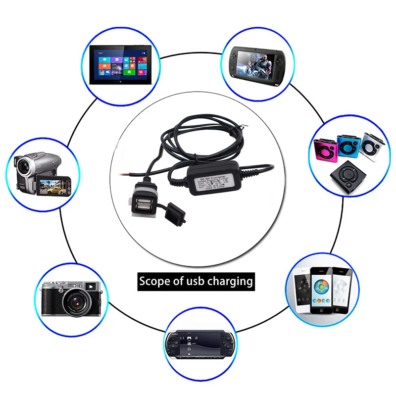 

Зарядное устройство для мотоцикла, двойной порт USB, Автомобильное зеркало заднего вида, водонепроницаемое зарядное устройство dfdf