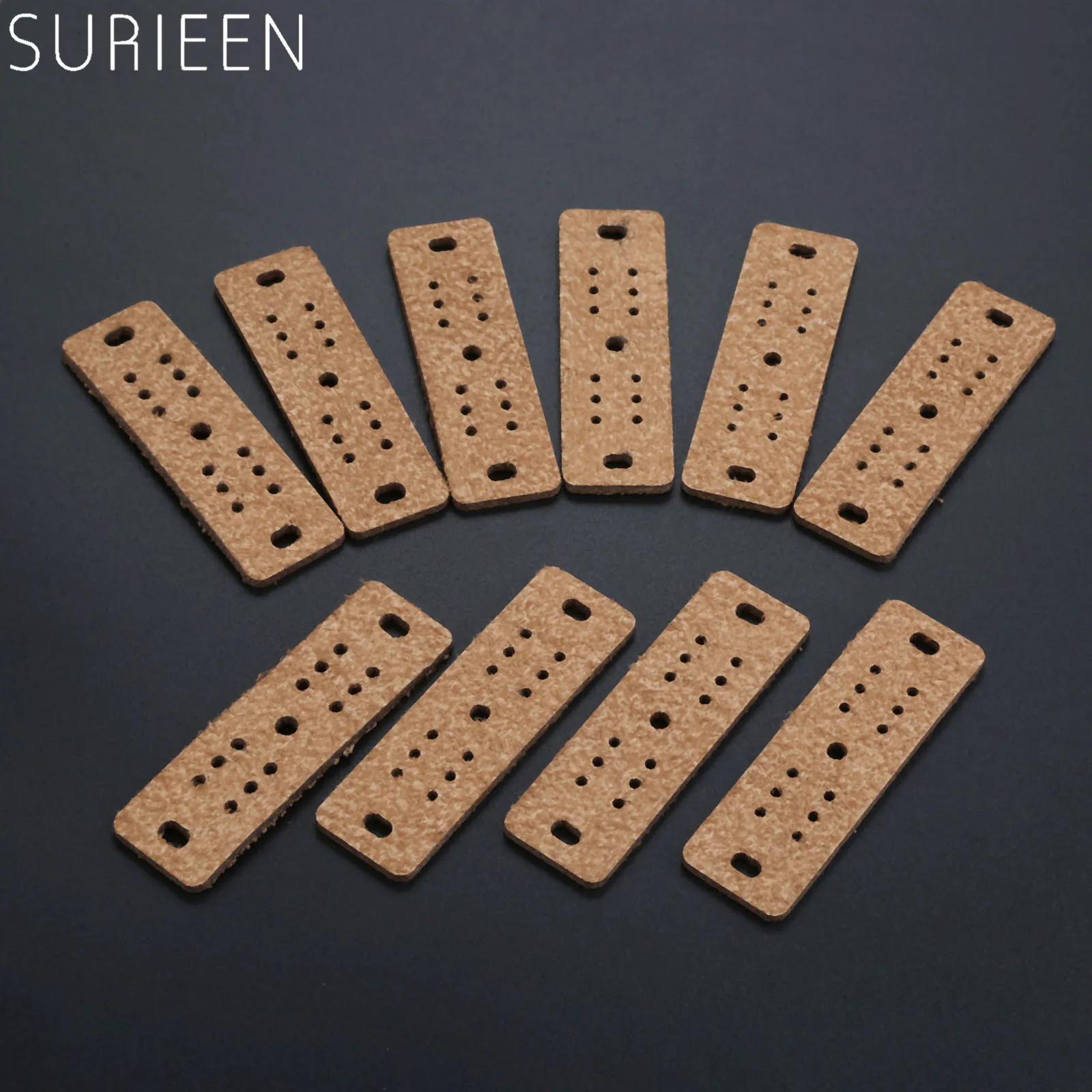 

10 Pcs Hunting Microfiber Leather Slingshot Pouches Pouch For Outdoor Shooting Catapults Sling Shots Bow Replacements 65*20mm