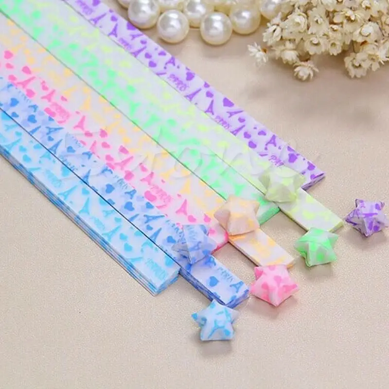 30 штук пакет светящийся в темноте счастливый звезда оригами складные