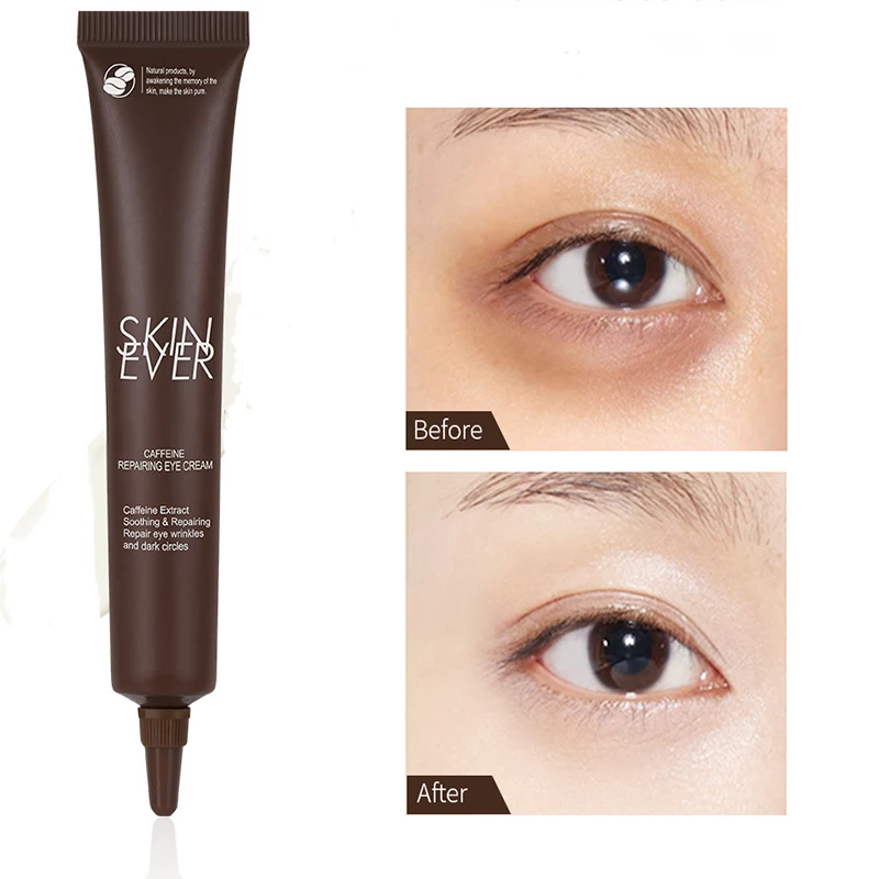 

SKIN EVER Caffeine Remove Dark Circles Eye Cream Anti Wrinkle Remove Fine Lines Eye Bags Relieve Puffiness Moisturizer Skin Care