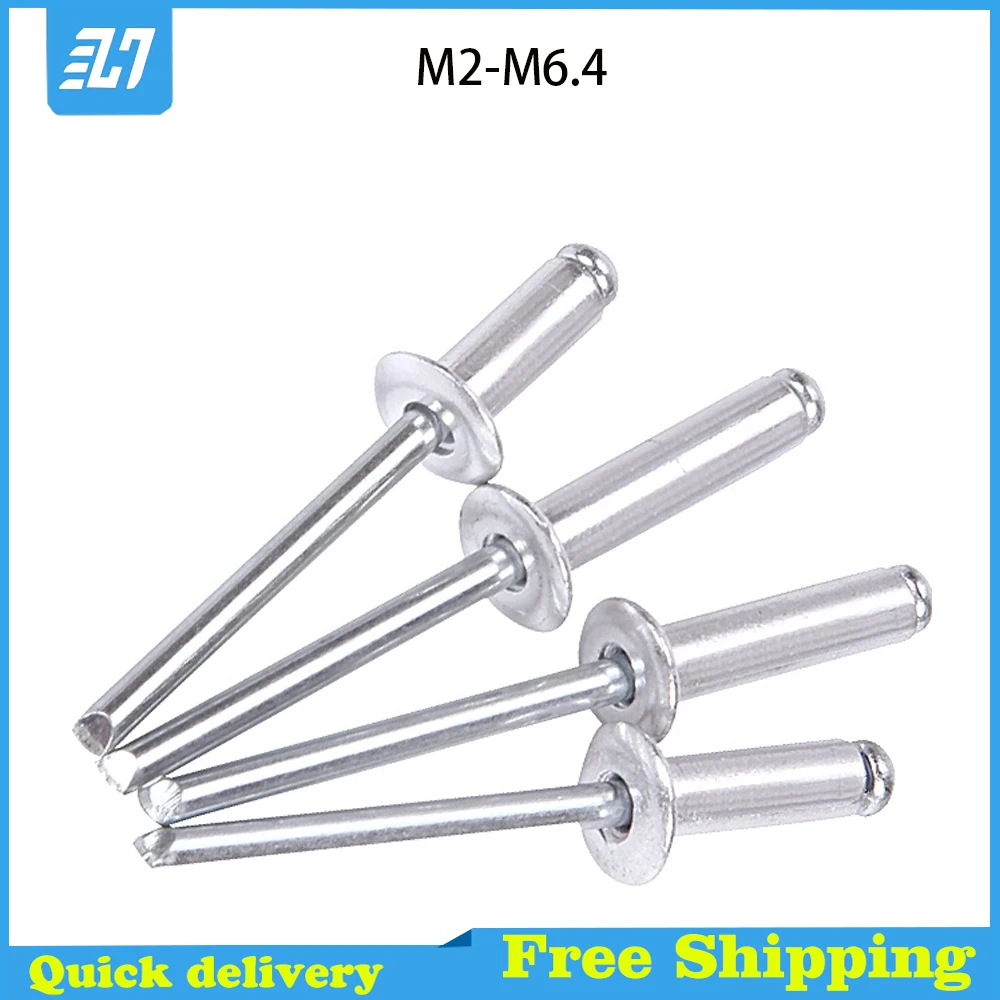 

Aluminium Mushroon Head Break Mandrel Blind Nail Pop Rivets For Furniture Car Aircraft M2 M2.4 M3 M3.2 M3.6 M4 M5 M6.4