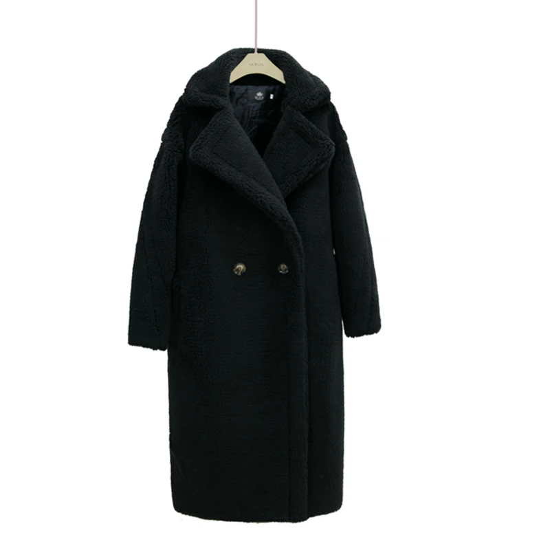 new women fashion faxu fur coat long coat oversized design warm protected