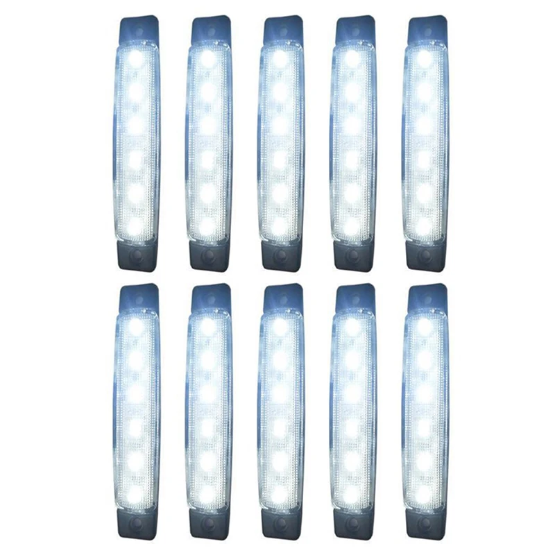 10 шт. 24 в хвост 6 SMD СВЕТОДИОДНЫЙ индикатор боковые индикаторы задний фонарь белый