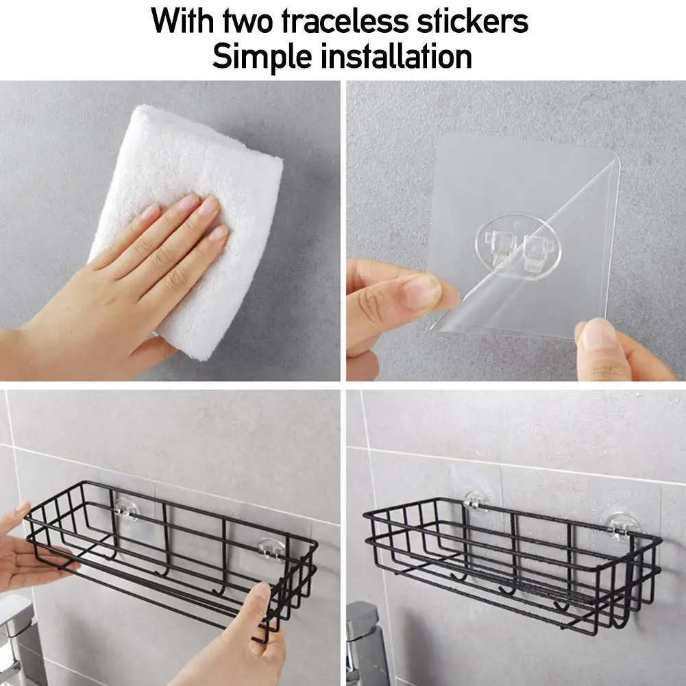 

1Pcs Toilet Wall-Mounted Multifunctional Shelf Bathroom Wall Rack Free Punch Bathroom Artifact Punch-Free Storage Rack
