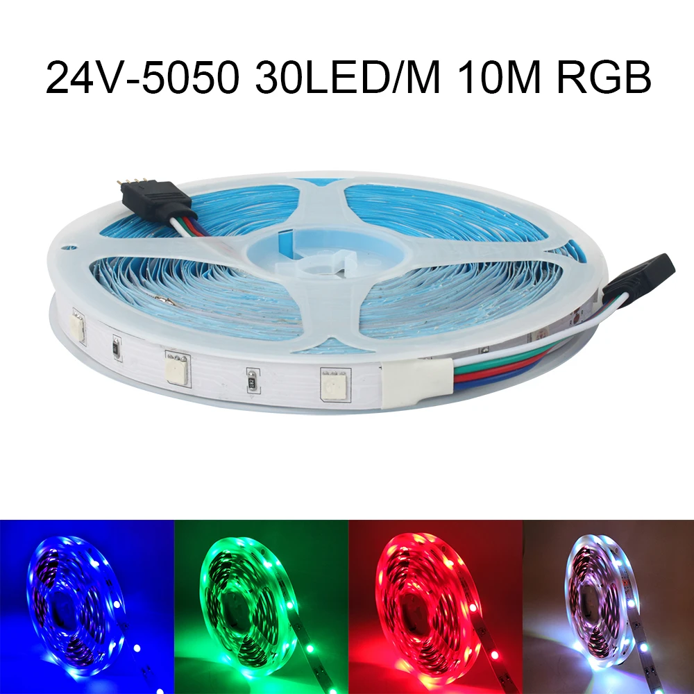 

SMD 5050 RGB LED Strip Non-Waterproof 10M 300LED DC 24V CCT RGBCCT RGBW RGBWW WHITE WARM WHITE Fita LED Light Strips Flexible