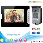 Визуальный домофон 7 ''TFT LCD проводной видеодомофон для помещений монитор 700TVL наружная ИК-камера Поддержка разблокировки