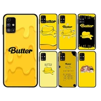 butter yellow korea for samsung note 20 10 9 8 ultra lite plus pro f62 m62 m60 m40 m31s m21 m20 m10s soft phone case