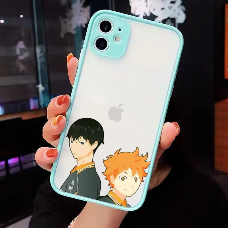 

Japan Anime Oya Haikyuu Phone Case matte transparent For iphone 7 8 11 12 plus mini x xs xr pro max cover