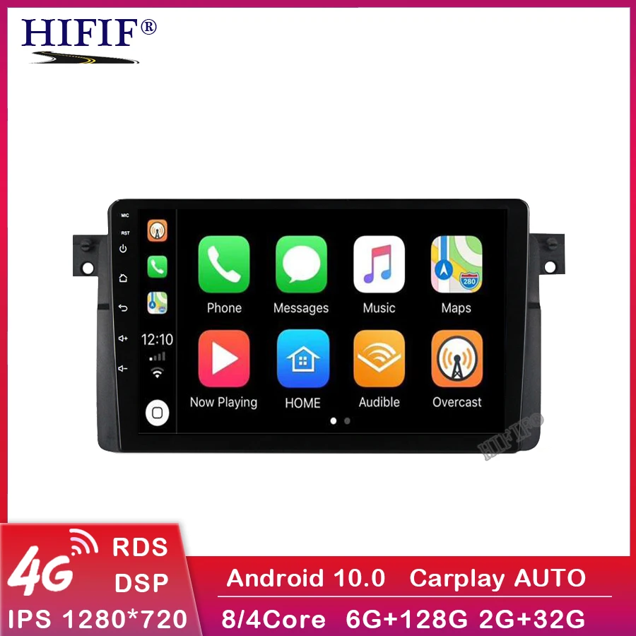 Автомагнитола Caeplay Android 10 мультимедийный плеер для BMW E46 / M3 318i 320i 325i 330/335 1998-2006 2DIN