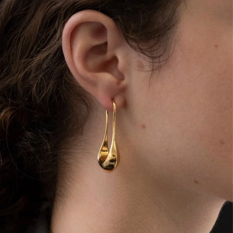

New Lemaire Designer Silver Jewelry Sterling Earring Fashionable Drop Water Drop U-shaped Korean Jewerly Earrings