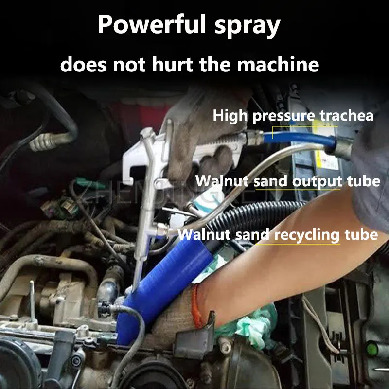 

Car Engine Internal Cleanup Equipment 220V/1200W Walnut Sand Intake Valve Powerful Washing Machine Tools Go To Sand Clean Carbon