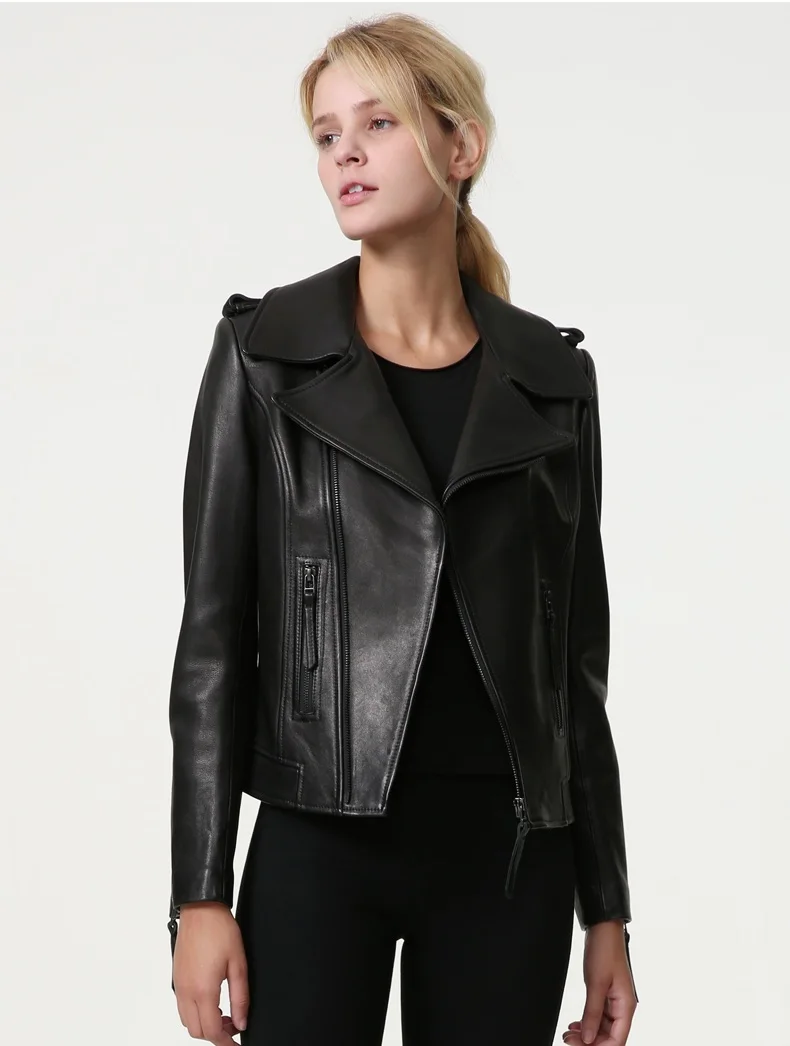 Free shipping,Brand OL style Genuine leather casual short jacket.plus size soft sheepskin slim coat,sales.lady business cloth