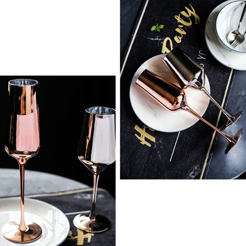 Бокал для вина цвета розового золота бокал напитков шампанского вечеринок воды