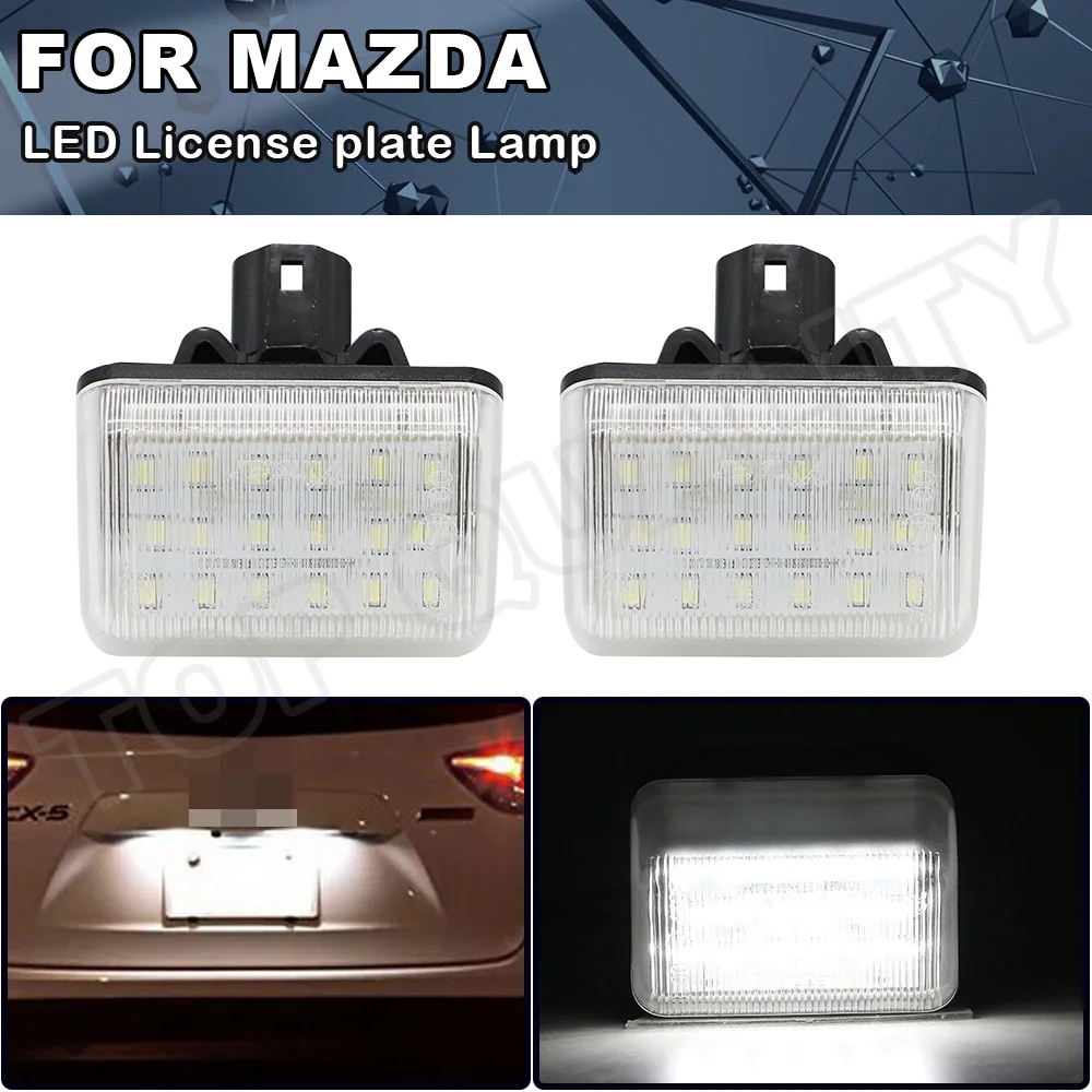 

2X White LED Number License Plate Light For Mazda CX-5 CX5 2014-2016 CX-7 CX7 2007-2015 Mazda Speed 6 Mazda 6 Sedan GY GJ GH GG
