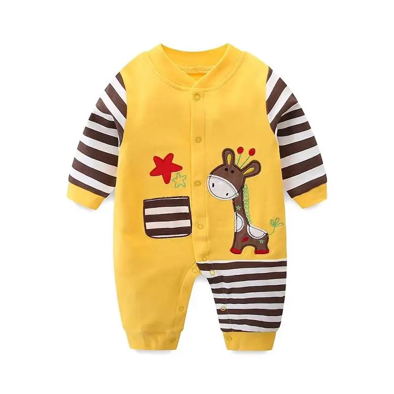 2021 дешевые хлопковые детские комбинезоны детская одежда с длинным рукавом