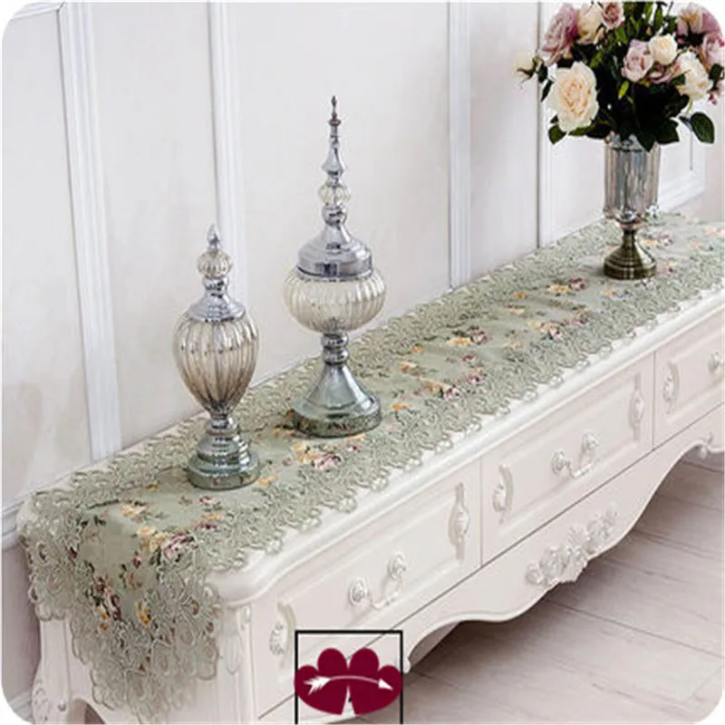 Роскошные кружевные простые скатерти SBB Элегантная вышивка Уютный домашний