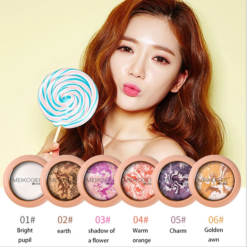 Мраморный цвет телесные Сияющие тени для век перламутровый макияж блестящий