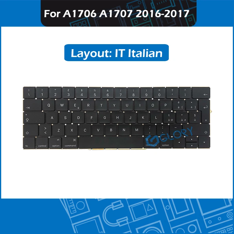 

Раскладка Чешский итальянский болгарский Арабский Тайский A1706 A1707 клавиатура для Macbook Pro 13 "15" 2016 2017 Сенсорная панель замена клавиатуры