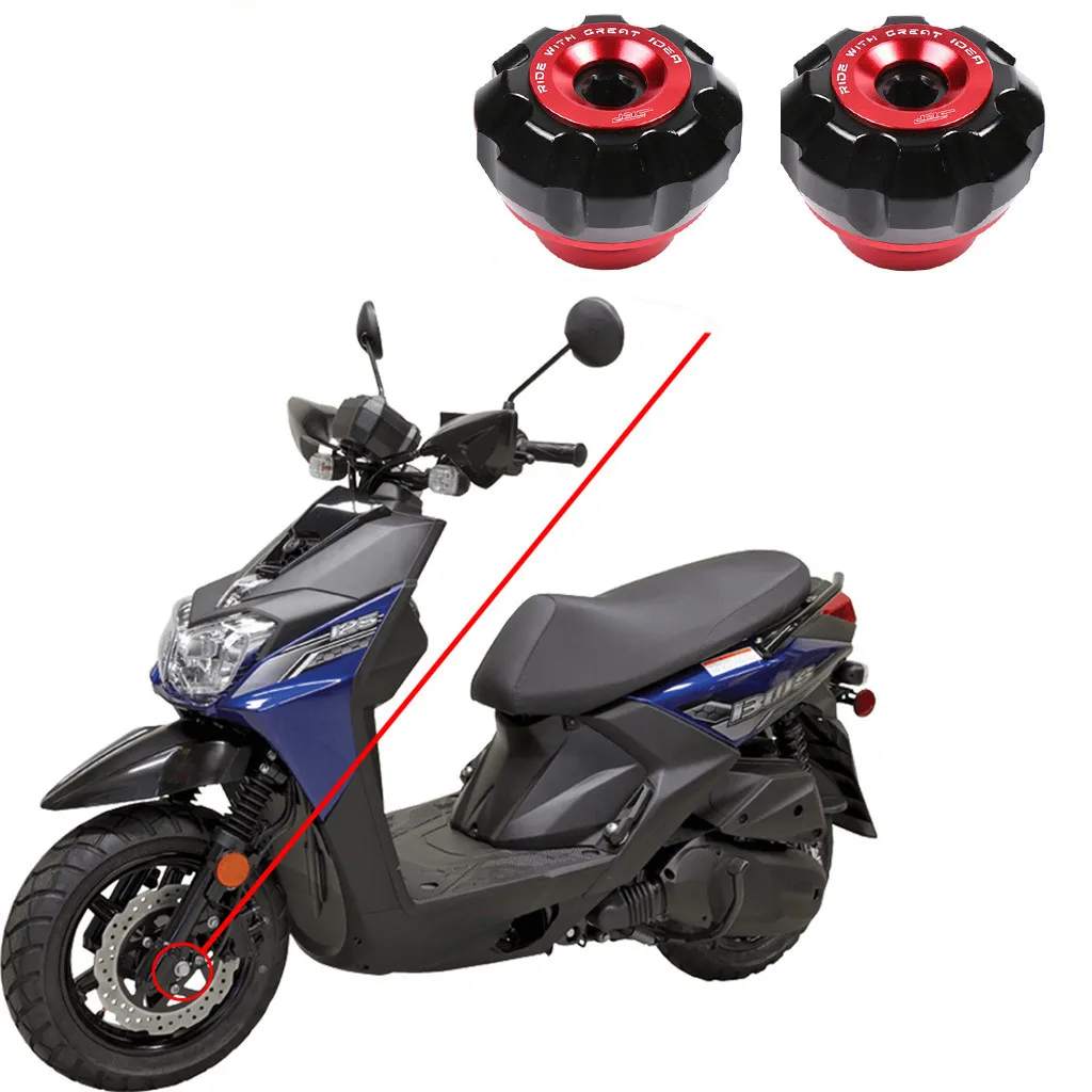 Передняя вилка мотоцикла крушение колеса ползунки защита от падения для Yamaha Nmax защитная накладка для мотопробега колеса Рамка слайдер# N