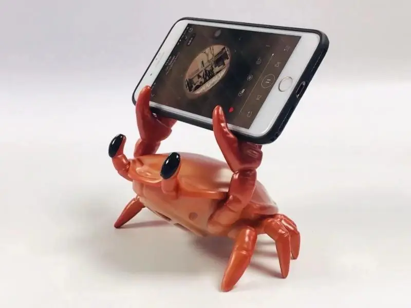 Миниатюрная Беспроводная Bluetooth-Колонка Crab с держателем Мобильный телефон