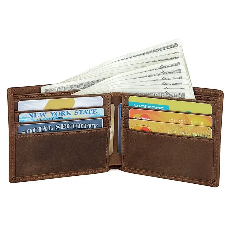 Специальная распродажа винтажные коричневые мужские кошельки из плотной