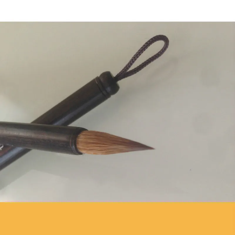 Chinese Calligraphy Pen Adult Huzhou Brush Ebony Penholder Weasel Hair Painting Brushes Tinta China