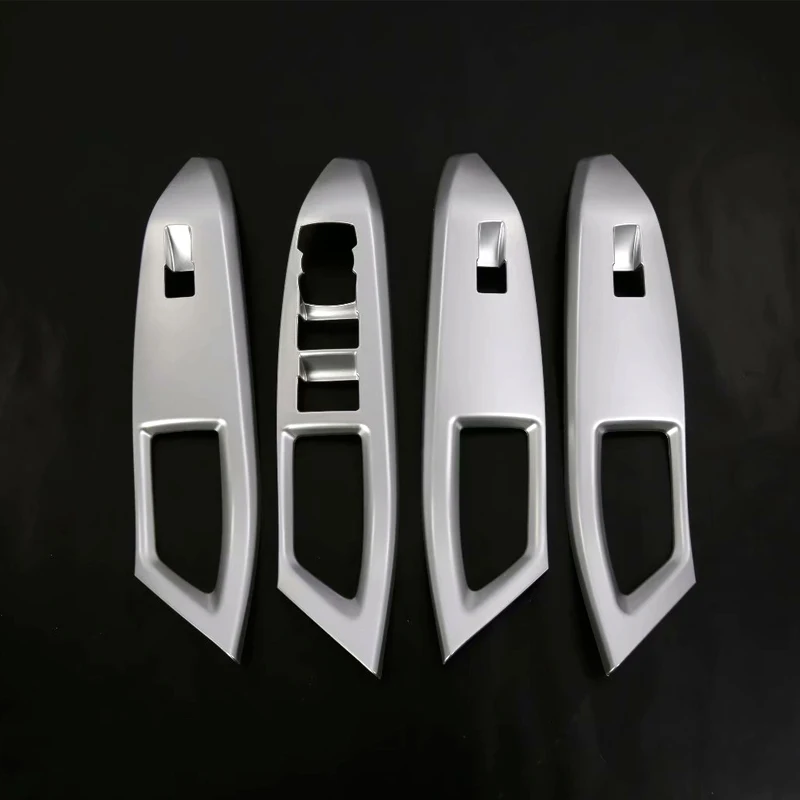 Углеродное волокно стиль салона автомобиля подлокотник окно Лифт кнопка