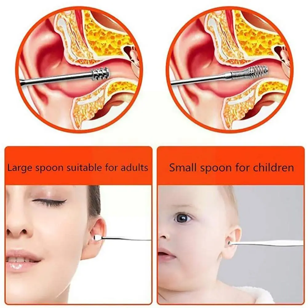 

7 шт./компл. ушные палочки, палочки для ушей из стали, палочка для удаления воска, палочка для ушей, средство для ухода за ушами, инструмент для...