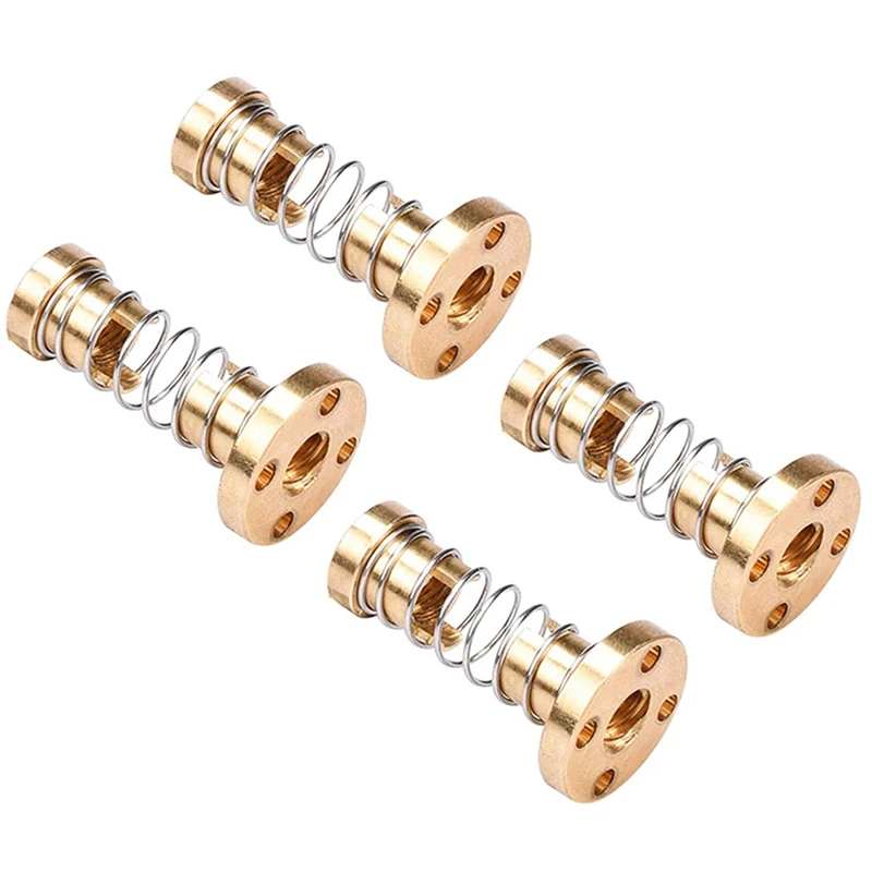 

T8 Anti Backlash Spring Loaded Nut Pitch 2mm Lead 8mm Elimination Space Nut for 8mm Acme Threaded Rod Lead Screws DIY