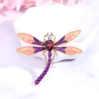 beadsland alloy inlaid rhinestone brooch dragonfly modeling fashionable high end clothing accessories pin woman gift mm 194
