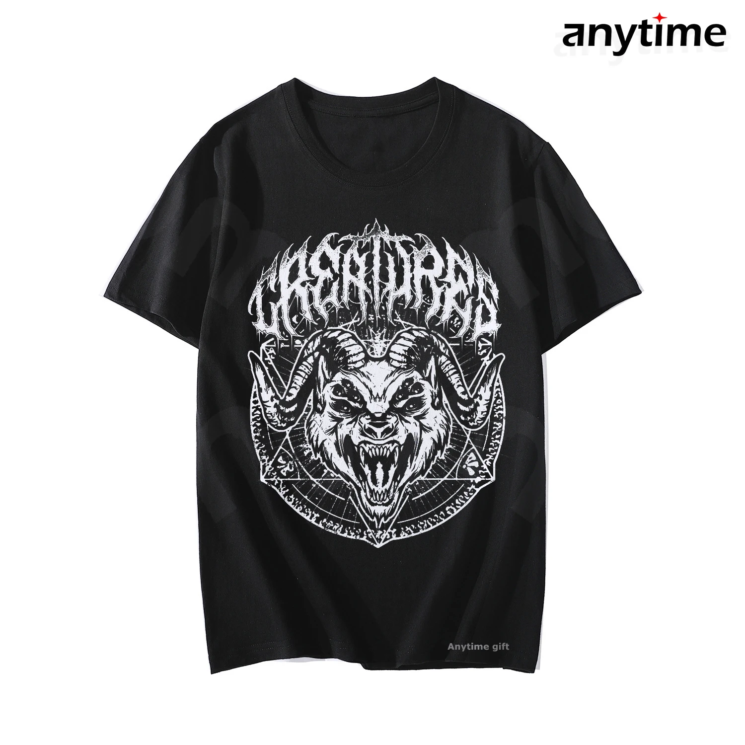 Футболка мужская оверсайз из ткани модная ужасная рубашка с принтом удобная