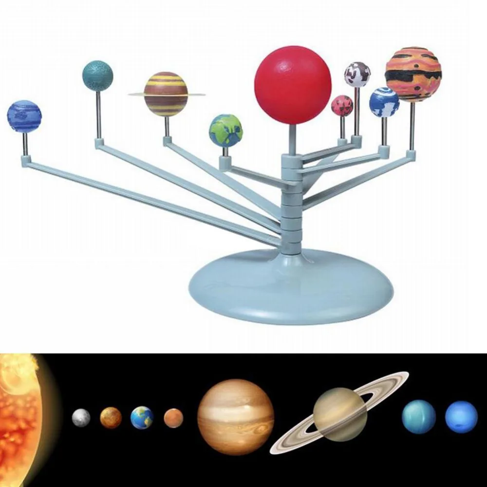 Новый DIY солнечной системы девять планет модель планетарий комплект наука