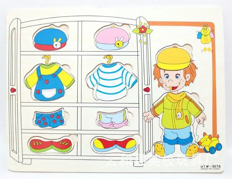 

Funny Dress Changing Dressing Summer & Winter Seasonal Dress Up Jigsaw Puzzle BOY and Girl Switch Clothes Board Kids Gift Toys