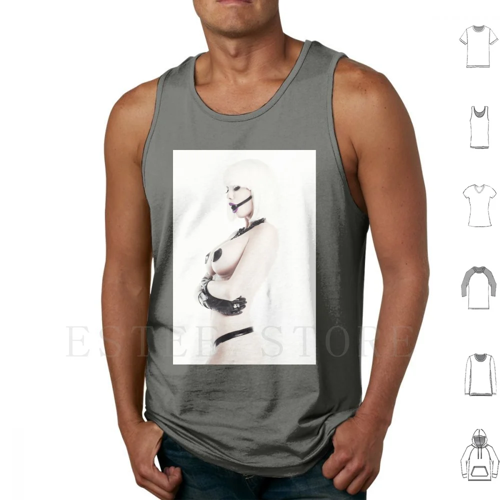 Майка с помпоном без рукавов латексная фуфайка фетиш латекс кружева черный |