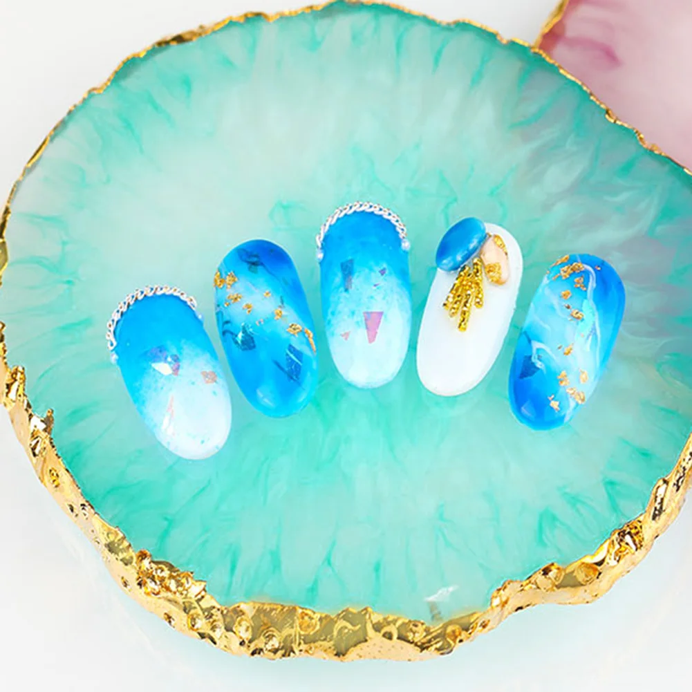 

Resin Painted Palette Tray Jewelry Organizer Display Board for Necklace Earrings Rings Creative Decoration Storage Box