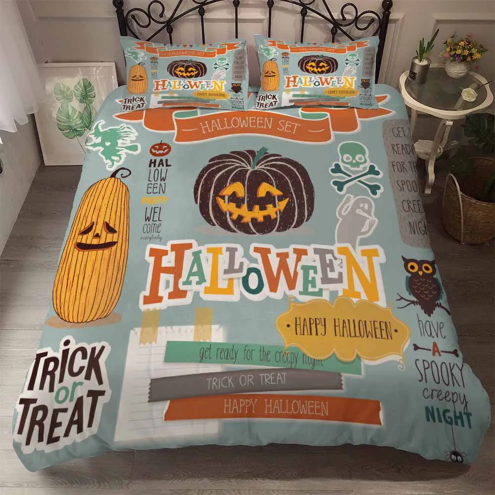 Хэллоуин постельное белье с черепом Калифорния двуспальные кровати одеяло