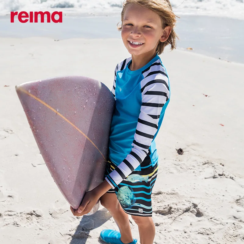 

Reima Children's Swimwear Long-sleeved T-shirt Sunscreen Uv50 + Elastic Moisture Wicking Boys And Girls Beach Swimwear 2020