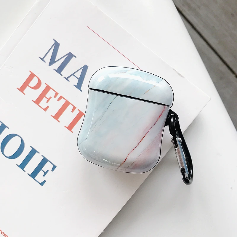 Модный мраморный узор для Airpods 2/1 чехол Роскошный силиконовый Bluetooth защитный чехол для наушников для Air pods чехол мягкий чехол - Цвет: XH044