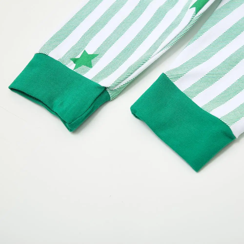 Zhongda детский праздничный костюм Рождественский зеленый штаны со звездами в