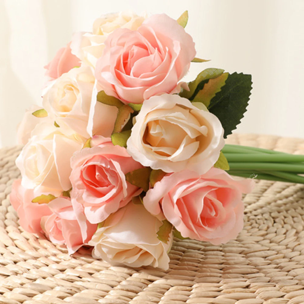 2020 красивые и стильные искусственные розы 12 шт./лот букет шелковые цветы