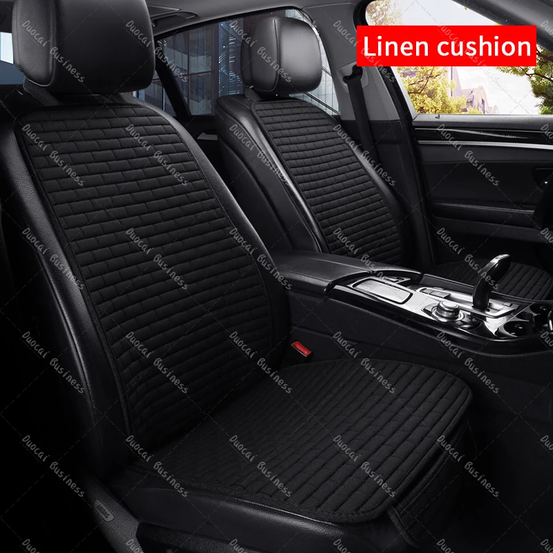 car seat cover protector auto flax front back rear backrest seat cushion pad auto automotive interior car accessories suv or van free global shipping