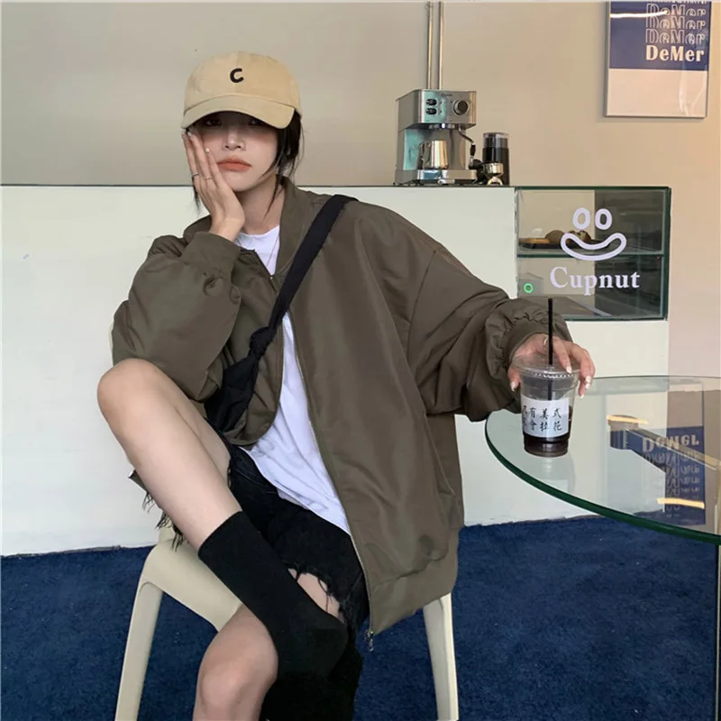 Повседневная бейсбольная униформа в стиле Харадзюку новая куртка-бомбер для